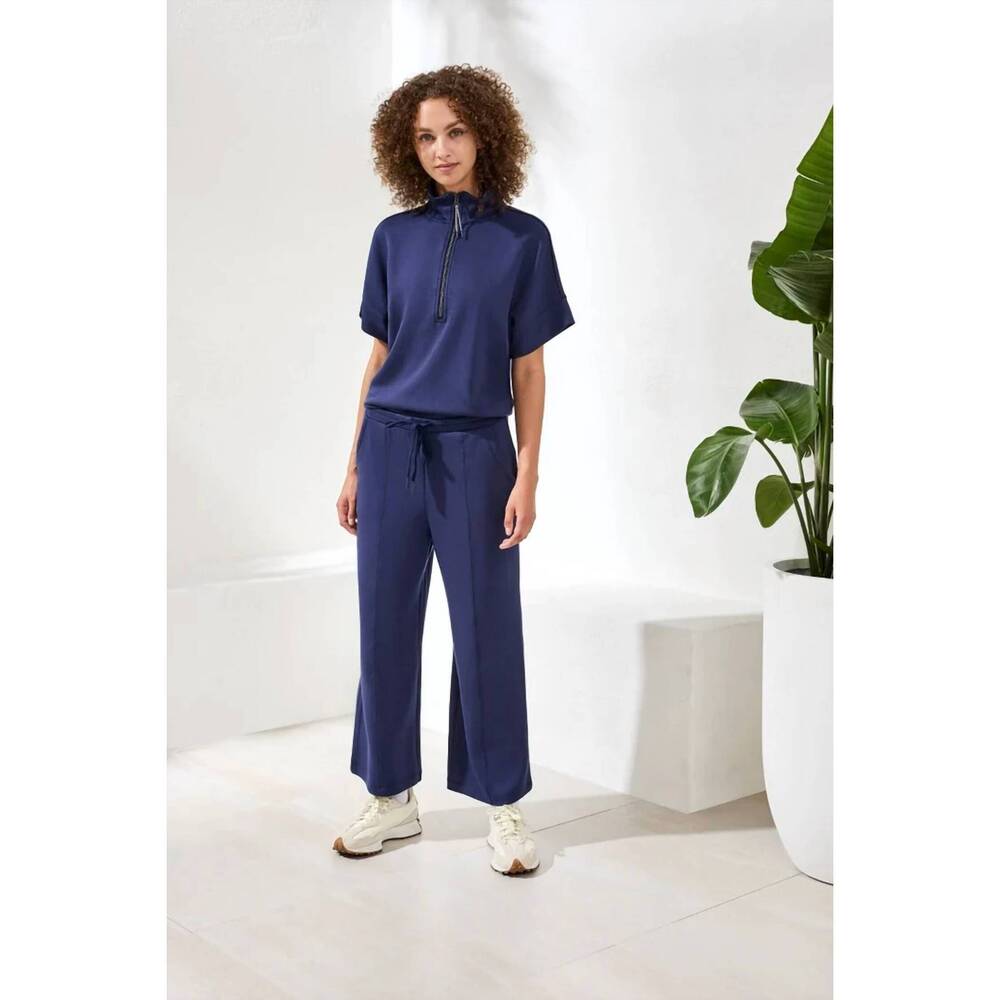 NEW TRIBAL techno lux pull-on drawcord pant in jet blue